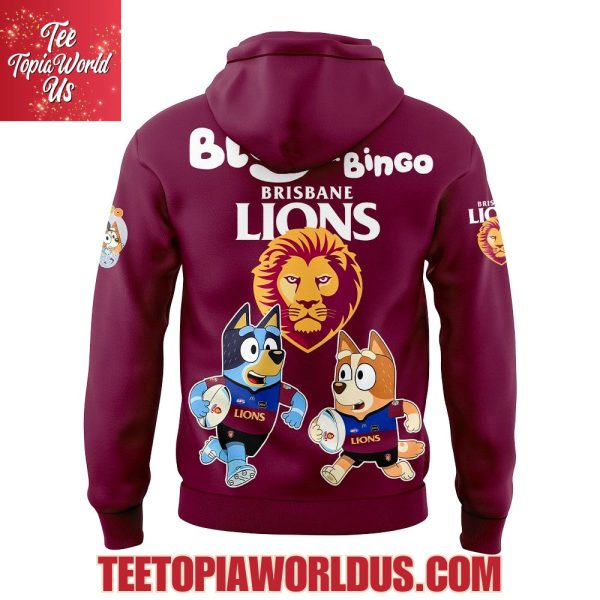 Brisbane Lions Bluey and Bingo Hoodie