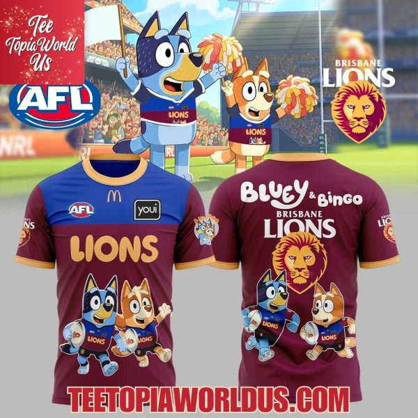 Brisbane Lions Bluey and Bingo Hoodie