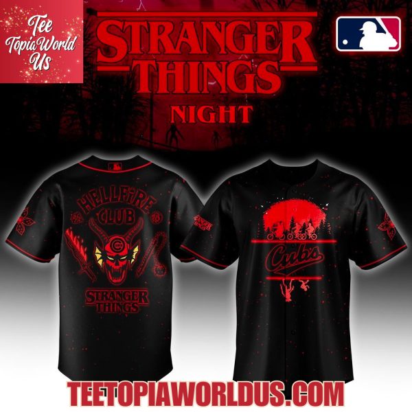 Chicago Cubs x Stranger Things Night Jersey