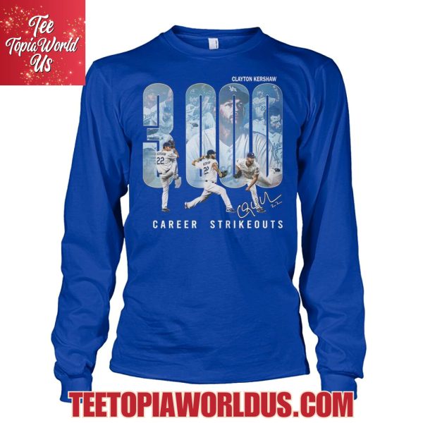 Clayton Kershaw 3000 Career Strikeouts T-Shirt