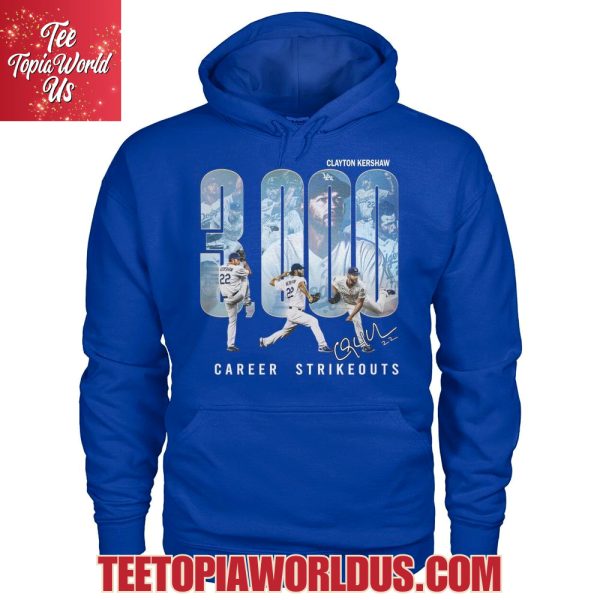 Clayton Kershaw 3000 Career Strikeouts T-Shirt