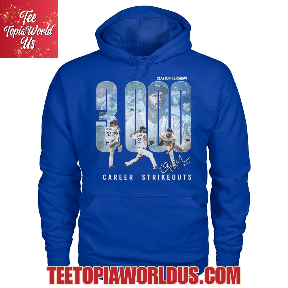 Clayton Kershaw 3000 Career Strikeouts T-Shirt Clayton Kershaw 3000 Career Strikeouts T-Shirt