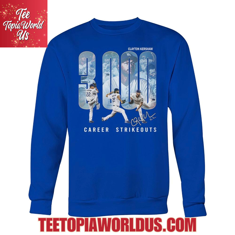 Clayton Kershaw 3000 Career Strikeouts T-Shirt Clayton Kershaw 3000 Career Strikeouts T-Shirt