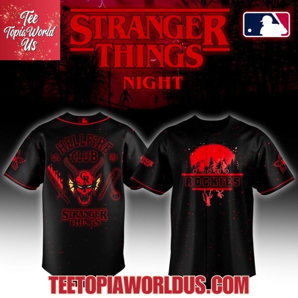 Colorado Rockies x Stranger Things Night Jersey
