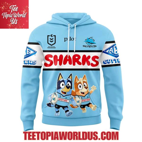 Cronulla Sharks Bluey and Bingo Hoodie