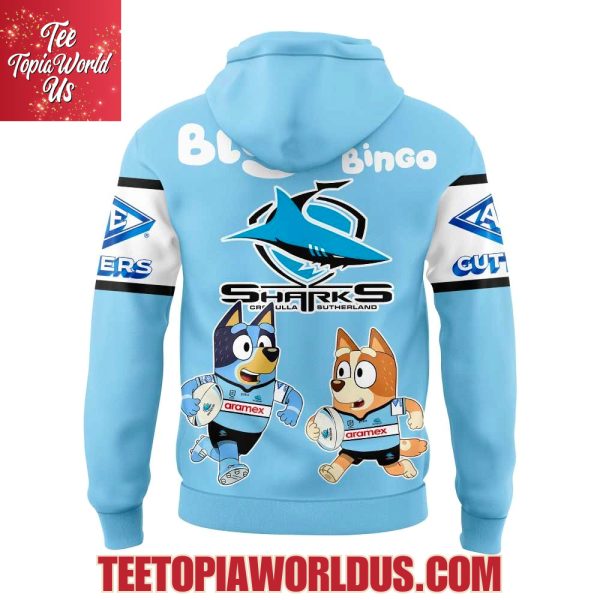 Cronulla Sharks Bluey and Bingo Hoodie