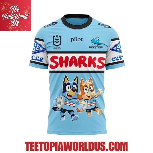 Cronulla Sharks Bluey and Bingo Hoodie