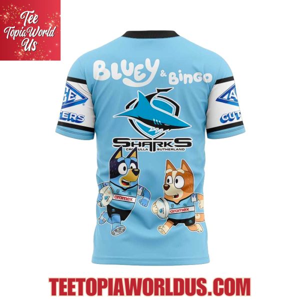 Cronulla Sharks Bluey and Bingo Hoodie
