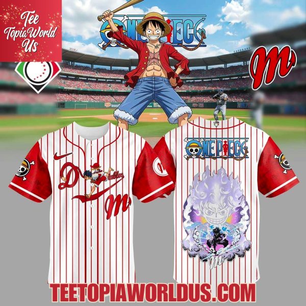 Diablos Rojos del México One Piece Luffy Gear 5 Jersey