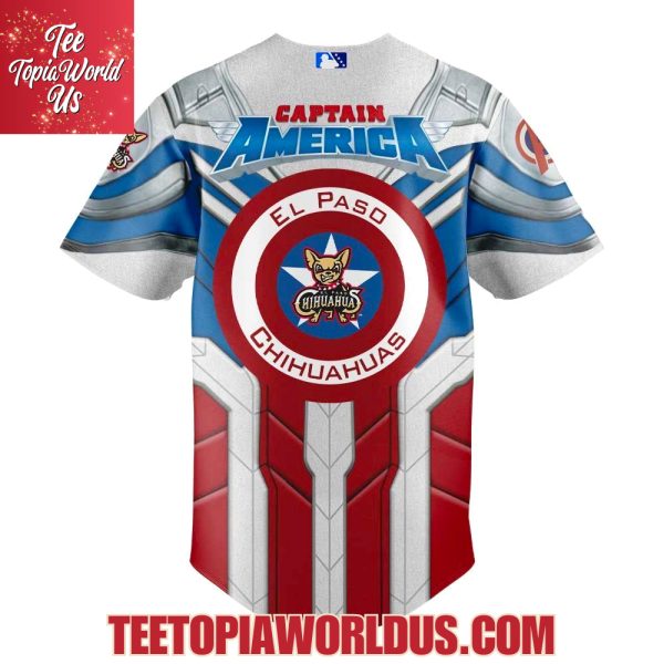 El Paso Chihuahuas x Captain America Jersey