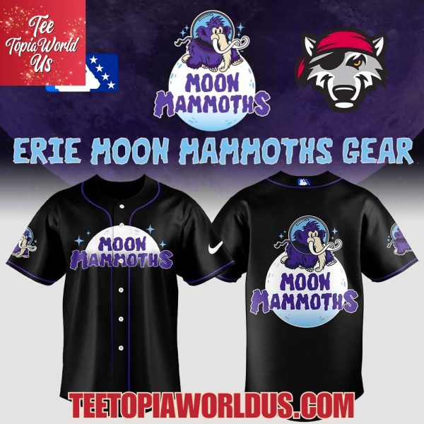 Erie SeaWolves Moon Mammoths Uniform Black Collection Jersey