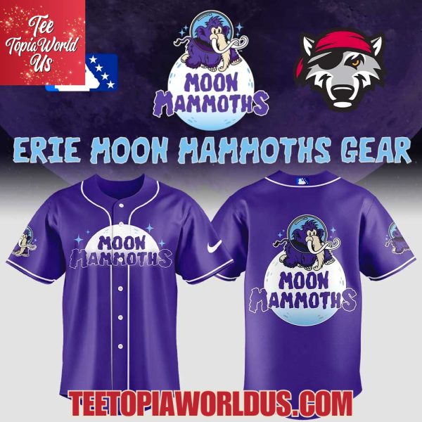 Erie SeaWolves Moon Mammoths Uniform Purple Collection Jersey