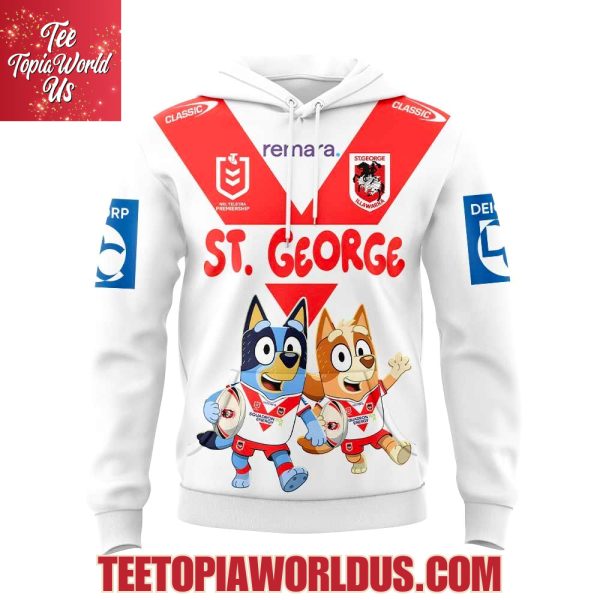 George Illawarra Dragons x Bluey and Bingo Hoodie
