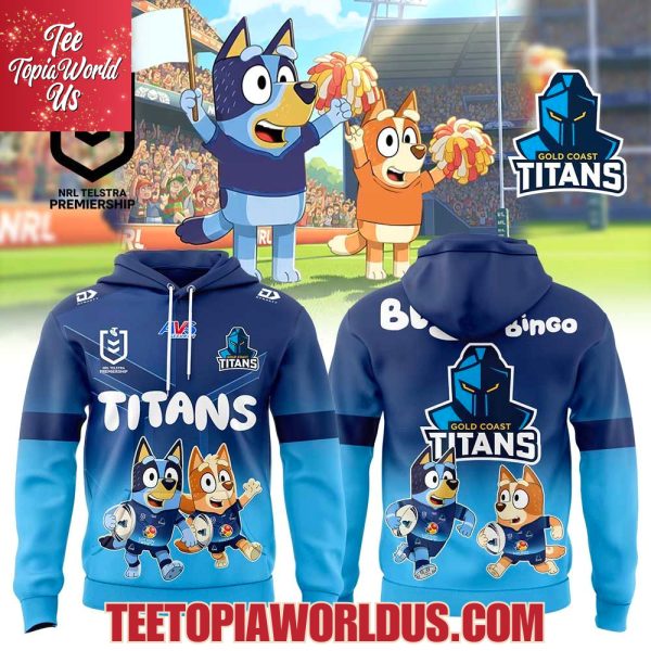 Gold Coast Titans Bluey and Bingo Hoodie
