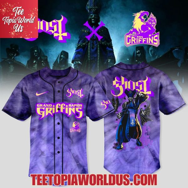 Grand Rapids Griffins x Ghost Band World Tour Merch 2025 Baseball Jersey