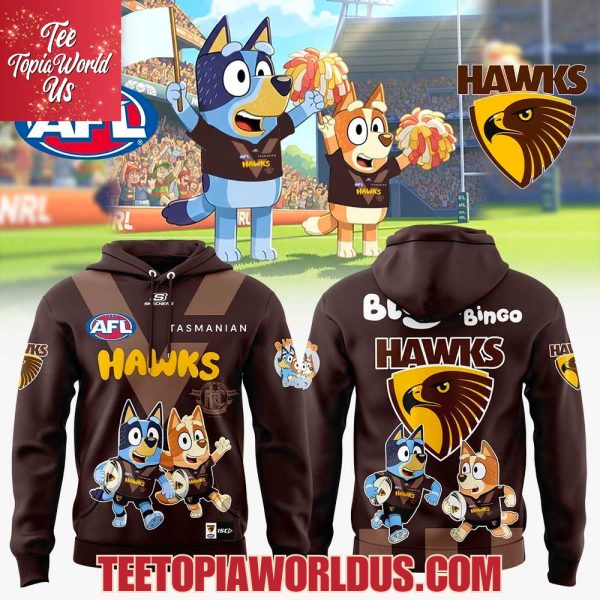 Hawthorn Hawks x Bluey and Bingo Hoodie
