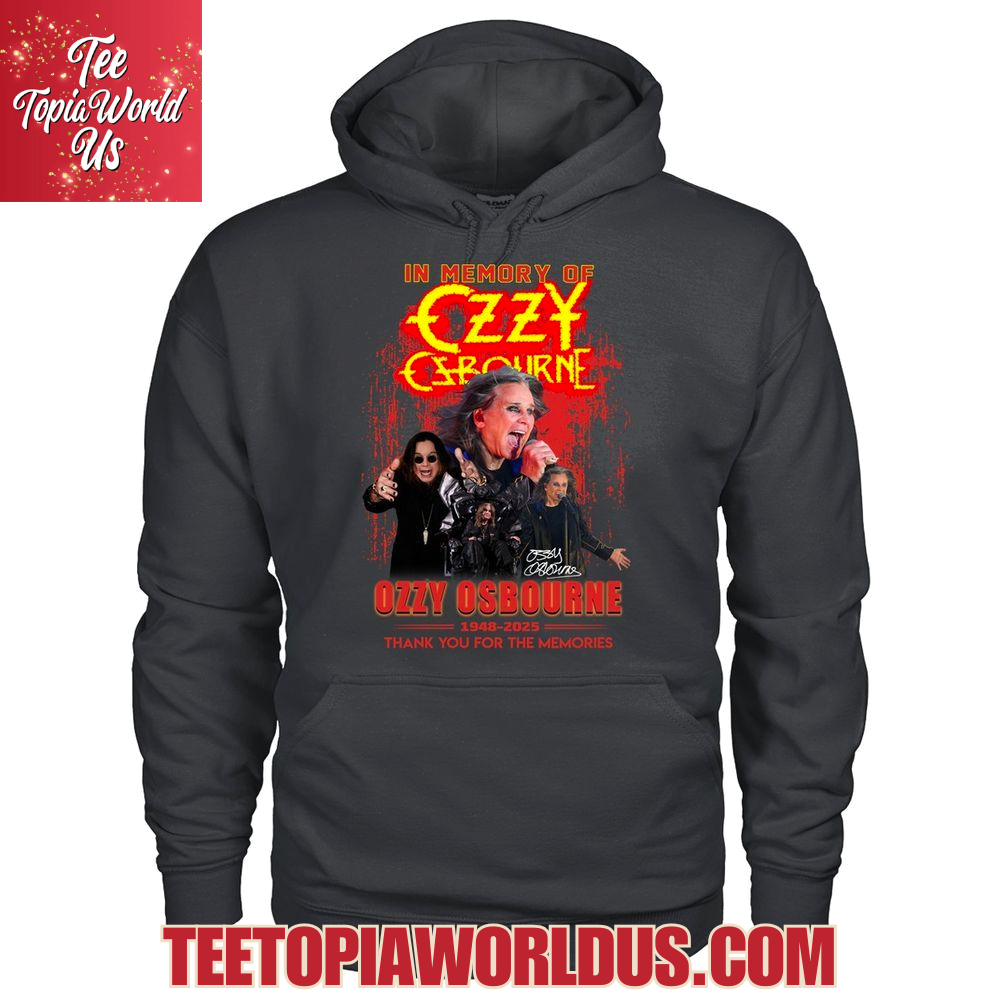 In Memory Of Ozzy Osbourne 1948-2025 Thank You For The Memories T-Shirt In Memory Of Ozzy Osbourne 1948-2025 Thank You For The Memories T-Shirt