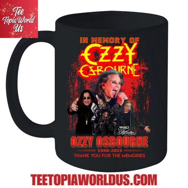 In Memory Of Ozzy Osbourne 1948-2025 Thank You For The Memories T-Shirt