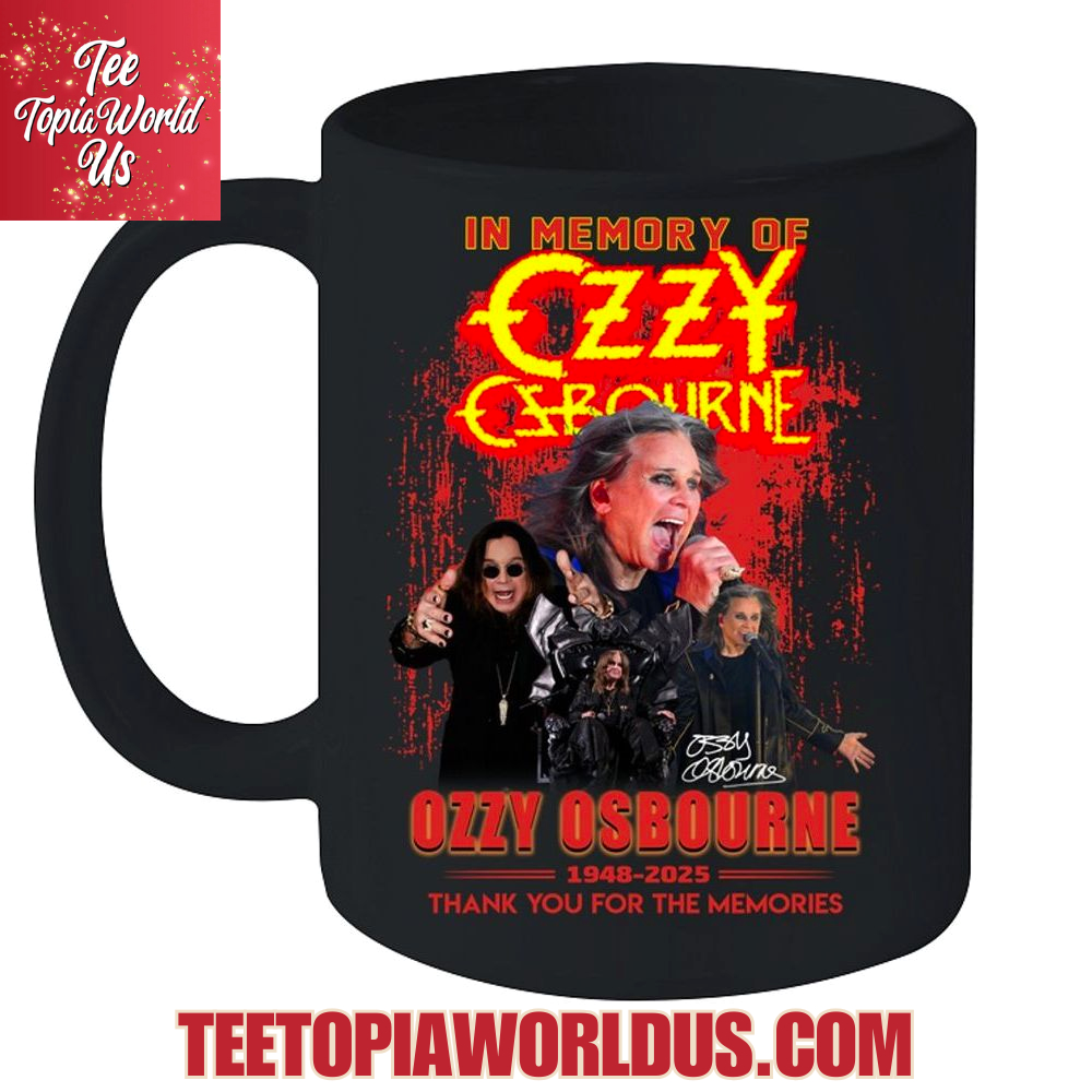 In Memory Of Ozzy Osbourne 1948-2025 Thank You For The Memories T-Shirt In Memory Of Ozzy Osbourne 1948-2025 Thank You For The Memories T-Shirt