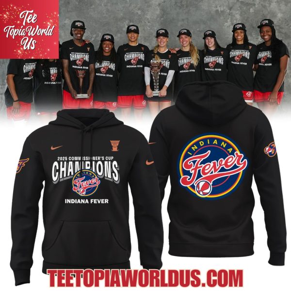 Indiana Fever 2025 WNBA Commissioner’s Cup Champions Black Hoodie