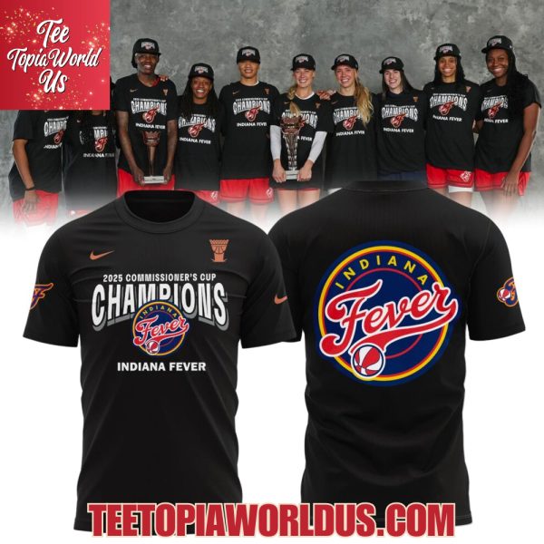 Indiana Fever 2025 WNBA Commissioner’s Cup Champions Black Hoodie