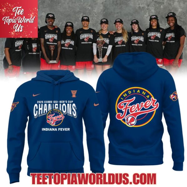 Indiana Fever 2025 WNBA Commissioner’s Cup Champions Blue Hoodie