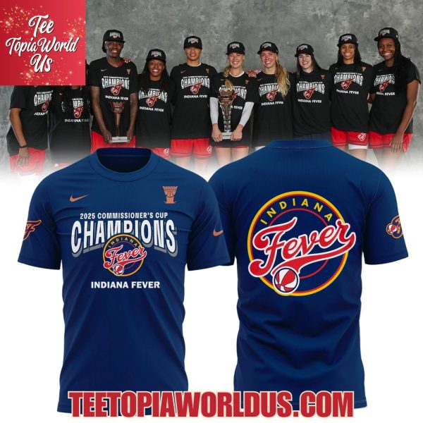 Indiana Fever 2025 WNBA Commissioner’s Cup Champions Blue Hoodie
