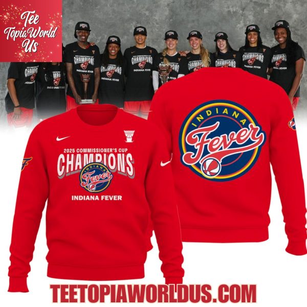 Indiana Fever 2025 WNBA Commissioner’s Cup Champions Red Hoodie