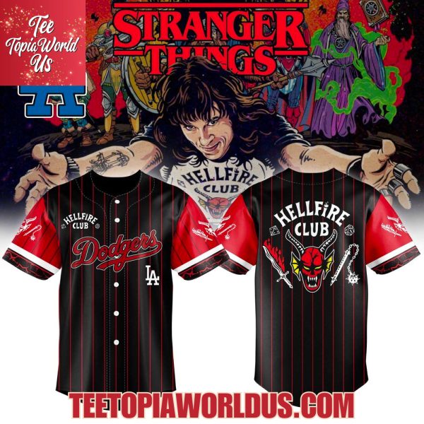 Los Angeles Dodgers x Hellfire Club Redline Pinstripe Jersey
