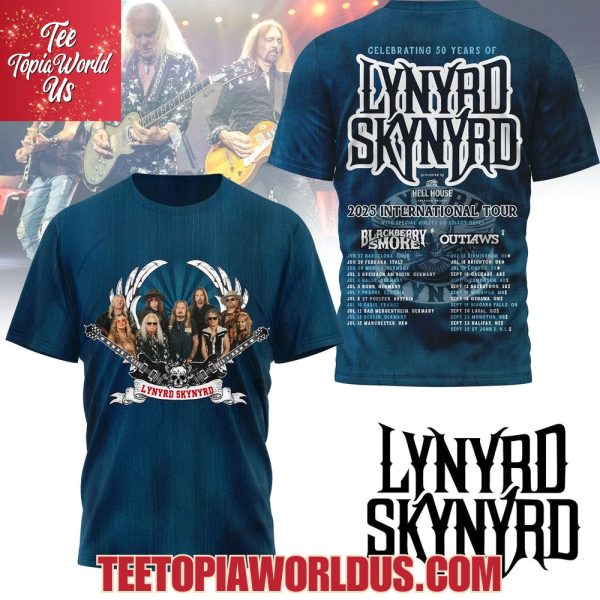 Lynyrd Skynyrd 2025 International Tour Tshirt