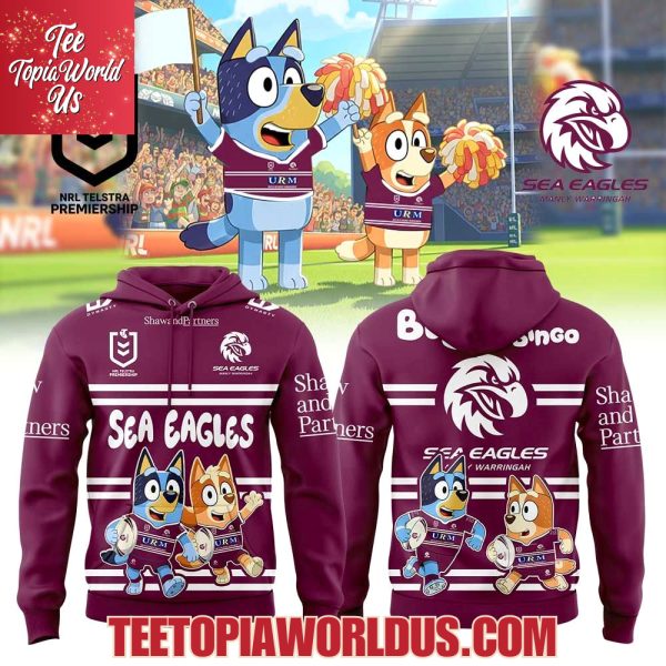 Manly Sea Eagles Bluey and Bingo Hoodie