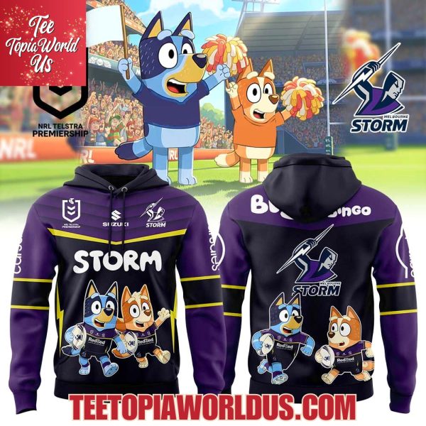 Melbourne Storm Bluey and Bingo Hoodie