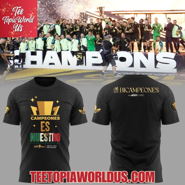 Mexico Campeones ES Nuestro 2025 Black Hoodie