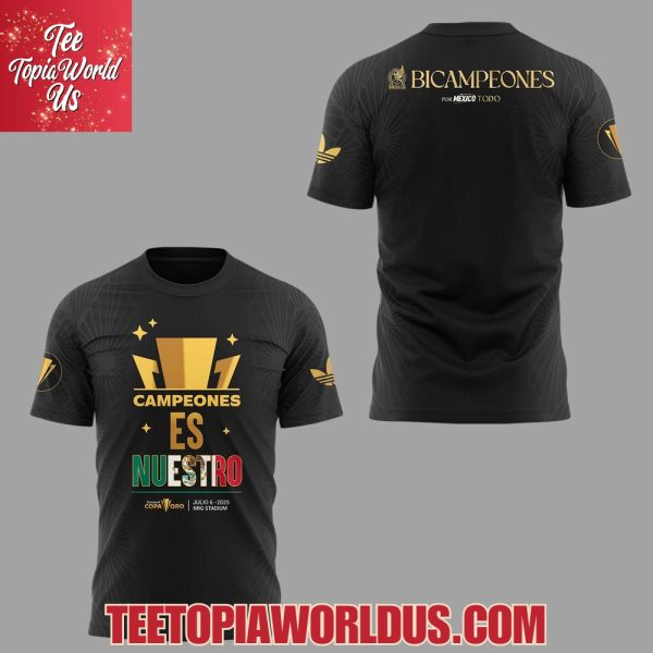 Mexico Campeones ES Nuestro 2025 Black Hoodie