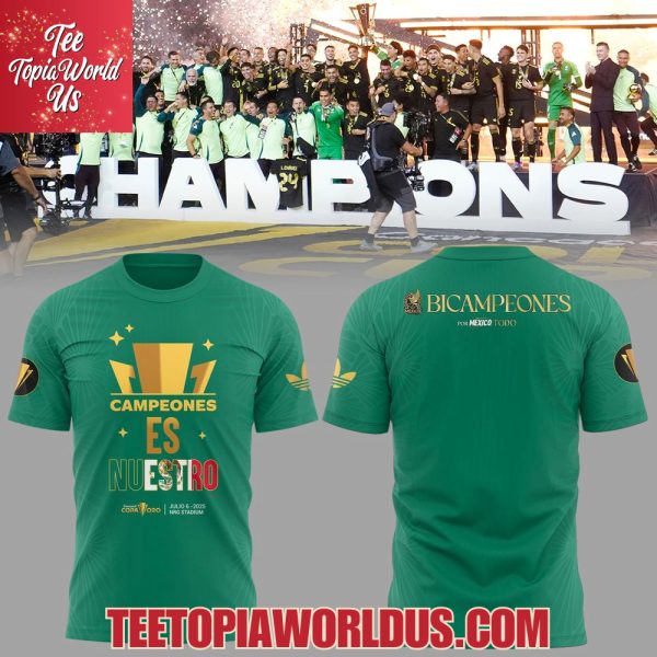 Mexico Campeones ES Nuestro 2025 Green Hoodie