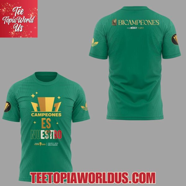 Mexico Campeones ES Nuestro 2025 Green Hoodie
