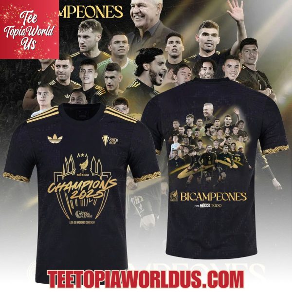 Mexico Concacaf Gold Cup Champions 2025 Black T-Shirt, Hoodie