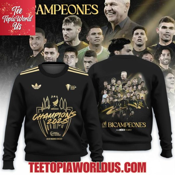 Mexico Concacaf Gold Cup Champions 2025 Black T-Shirt, Hoodie