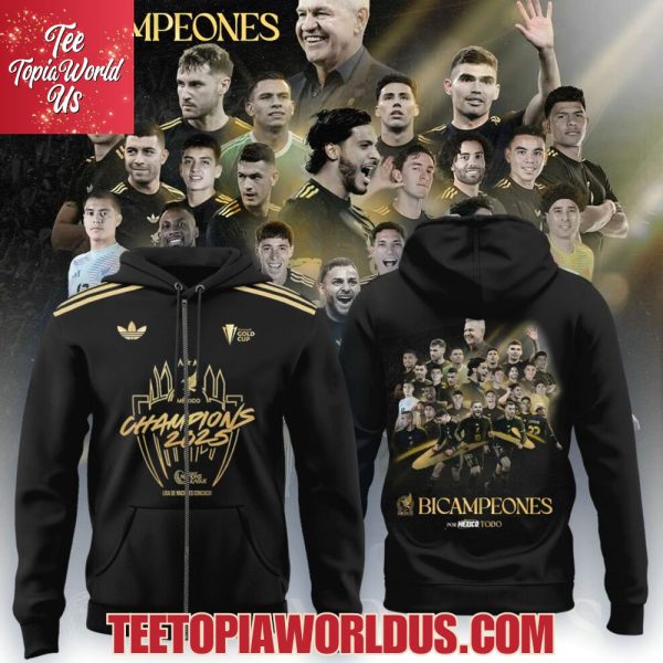 Mexico Concacaf Gold Cup Champions 2025 Black T-Shirt, Hoodie