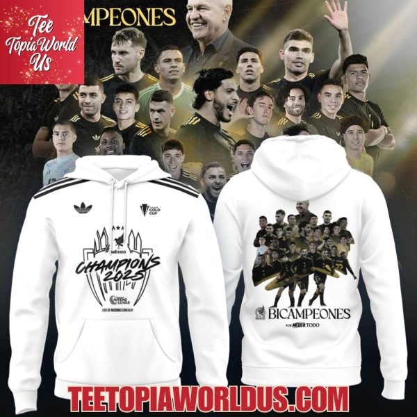 Mexico Concacaf Gold Cup Champions 2025 White T-Shirt, Hoodie