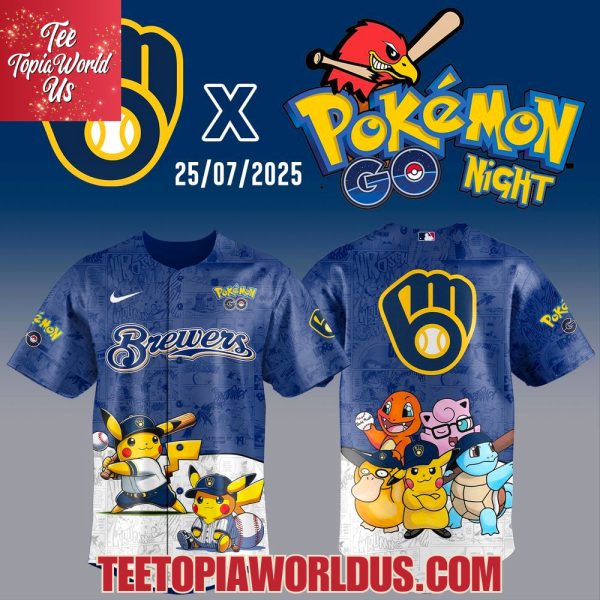 Milwaukee Brewers x Pokémon GO Jersey