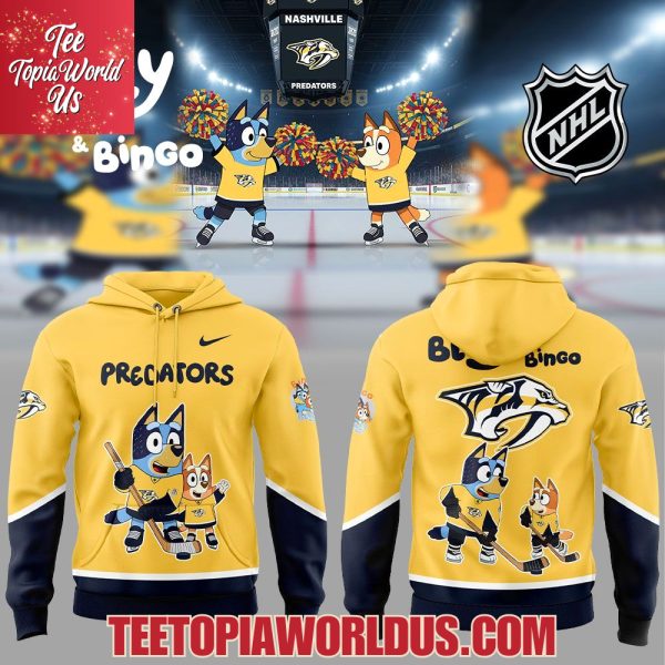 Nashville Predators Bluey and Bingo Hoodie