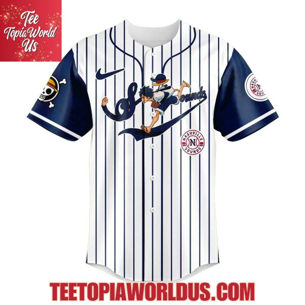 Nashville Sounds One Piece Straw Hat Luffy Gear 5 Jersey