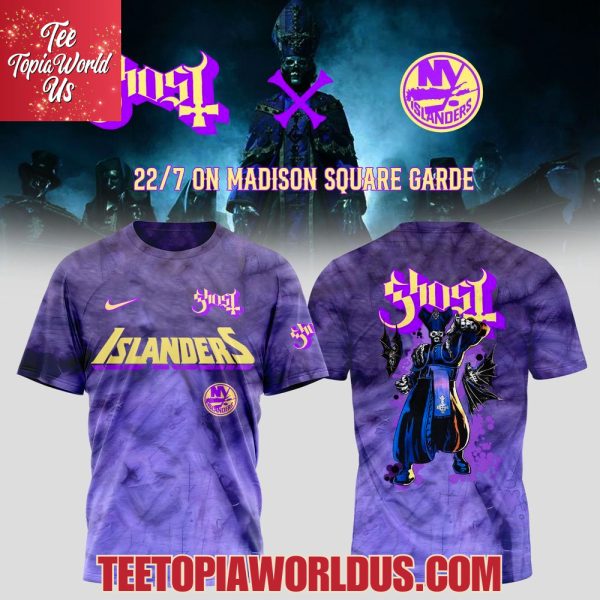 New York Islanders x Ghost Tour Merch 2025 T-Shirt