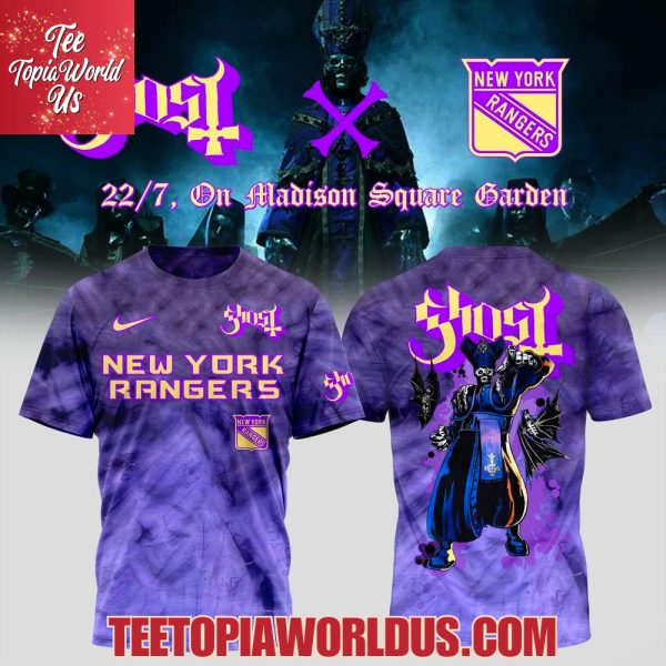 New York Rangers x Ghost Band World Tour 2025 T-Shirt
