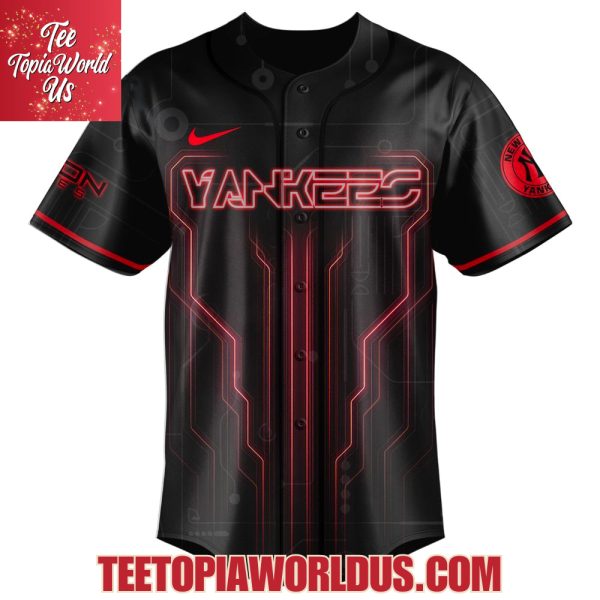 New York Yankees x Neon Red Lines Special Edition Jersey