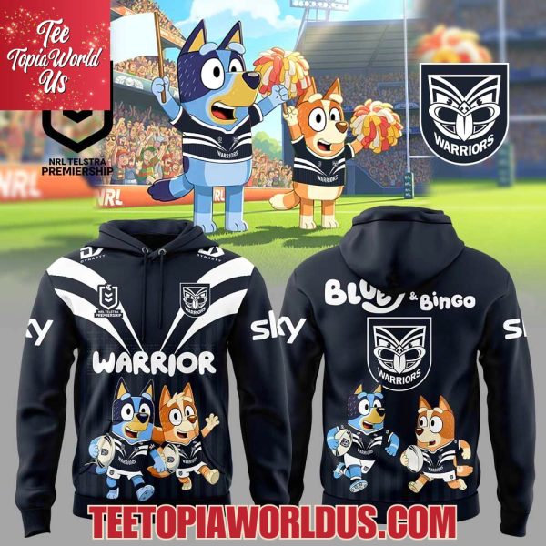 New Zealand Warriors x Bluey and Bingo Hoodie