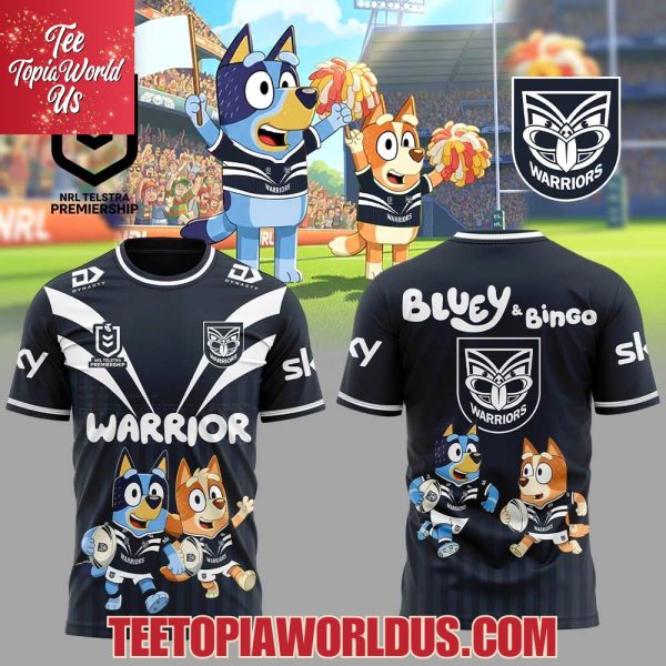 New Zealand Warriors x Bluey and Bingo Hoodie