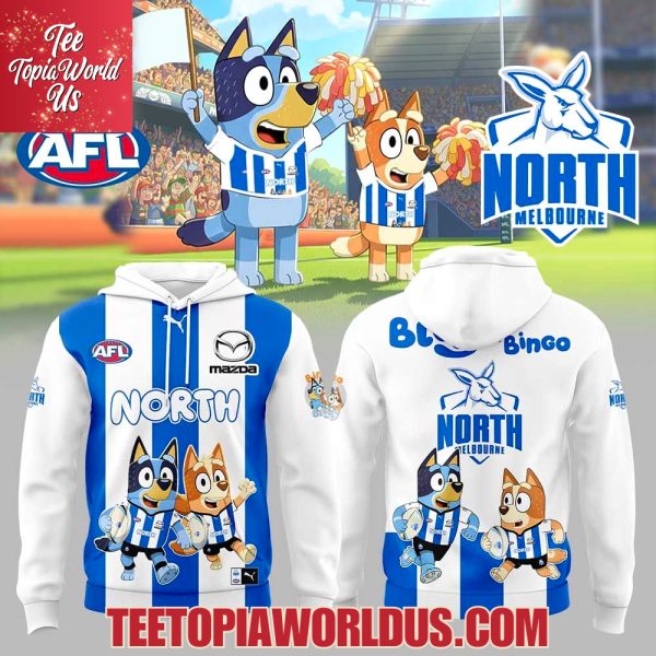 North Melbourne Kangaroos Bluey and Bingo Hoodie