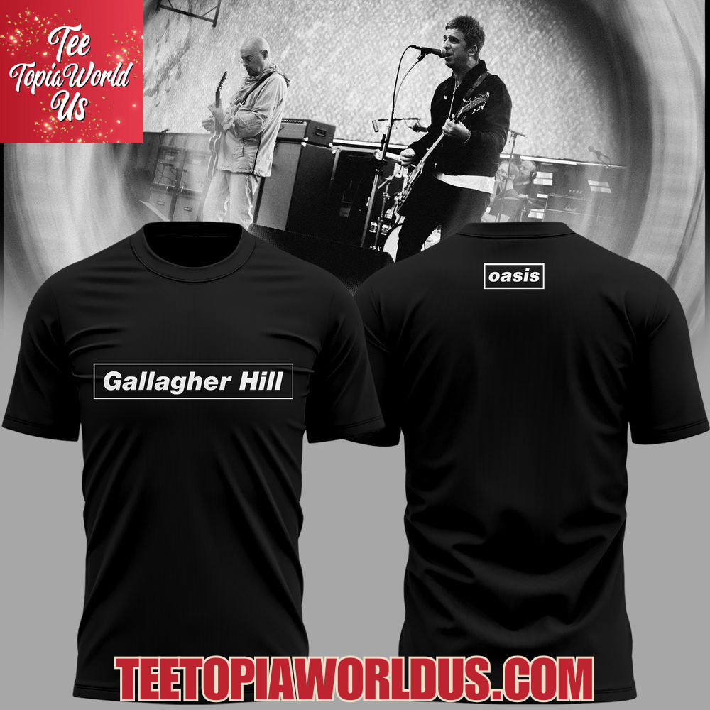 Oasis during their performance at Gallagher Hill, Manchester Tshirt Oasis during their performance at Gallagher Hill, Manchester Tshirt